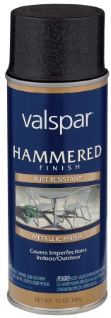 Valspar Brand 465 68217 SP 12 Oz Hammered Black Spray Paint   Pack of 6