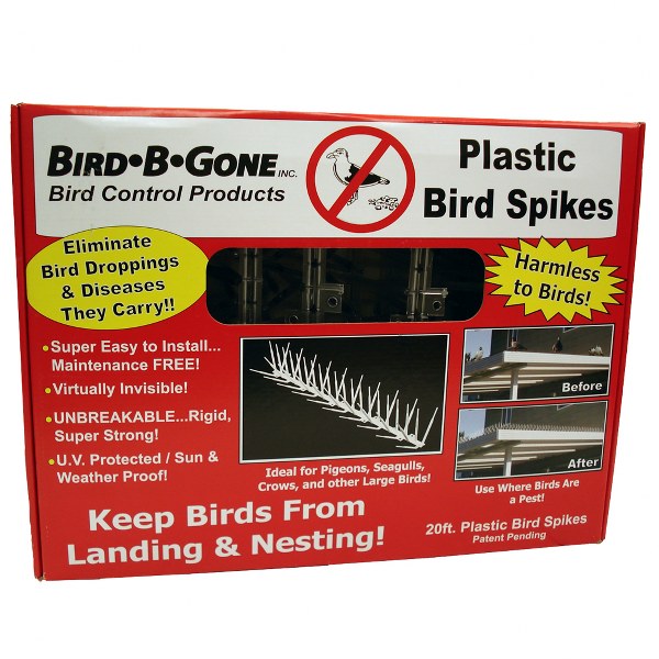 Bird B Gone MM2000 5/20 5in   20ft. Plastic Bird Spikes