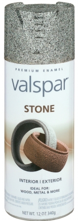 Valspar Brand 465 11445 SP 12 Oz Gotham Gray Stone Spray Paint   Pack of 6 