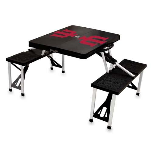 Picnic Time PT 811 00 175 674 0 Indiana Hoosiers Picnic Table in Black 