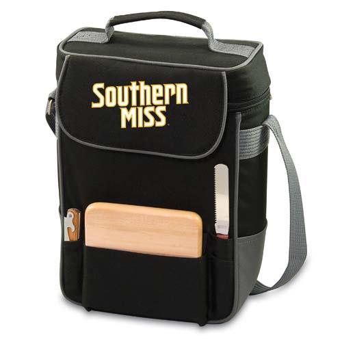 Picnic Time PT 623 04 175 742 0 Southern Mississippi Golden Eagles Duet Compact Picnic Tote in Black