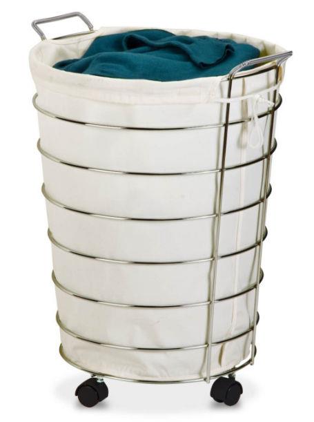 Honey Can Do HMP 02108 Chrome Rolling Hamper