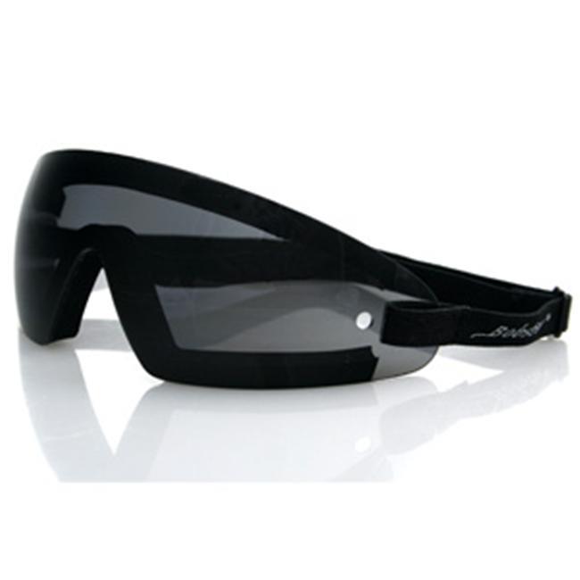 Zan Headgear BW201 Wrap Around Goggle  Black Frame  Smoked Lens