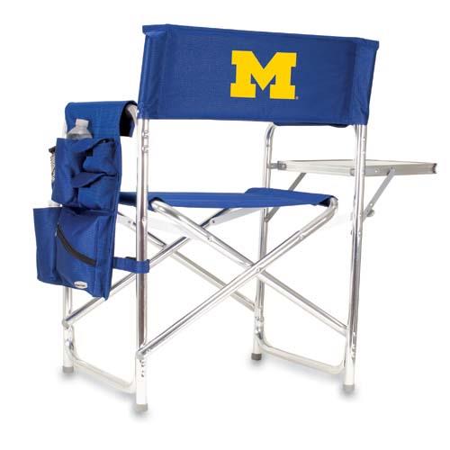 Picnic Time PT 809 00 138 344 0 Michigan Wolverines Sports Chair in Navy