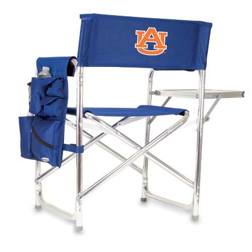 Picnic Time PT 809 00 138 042 0 Auburn Tigers Embroidered Sports Chair in Navy