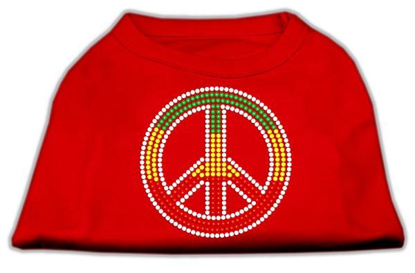 Mirage Pet Products 52 71 XSRD Rasta Peace Sign Shirts Red XS   8