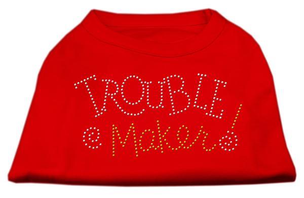 Mirage Pet Products 52 80 XSRD Trouble Maker Rhinestone Shirts Red XS   8