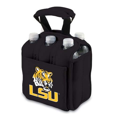 Picnic Time PT 608 00 179 294 0 Louisiana State Fightin Tigers Beverage Buddy Six Pack in Black