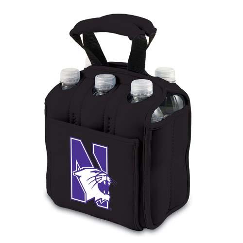 Picnic Time PT 608 00 179 434 0 Northwestern Wildcats Beverage Buddy Six Pack in Black