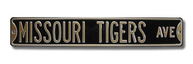 Authentic Street Signs SS 70048 Missouri Tigers Tigers Ave Black Street Sign