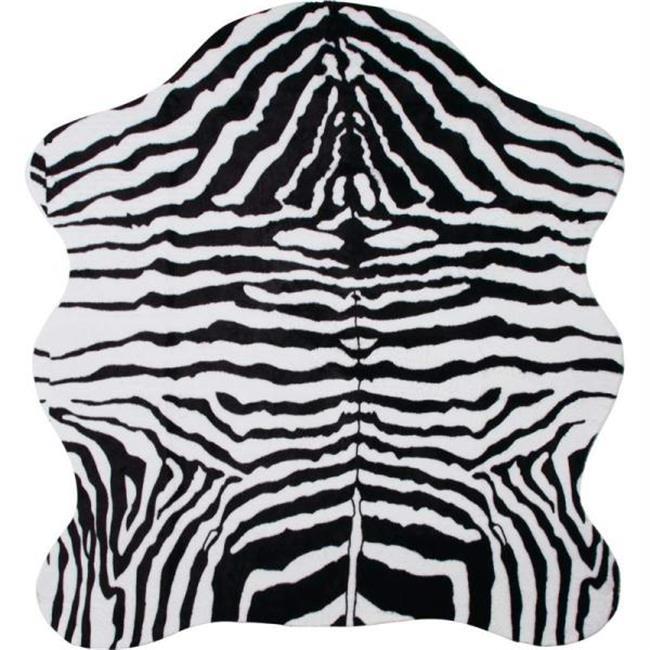 Classic Safari HHRUGZ Classic Safari 56 in. X 61 in. Zebra Print Rug