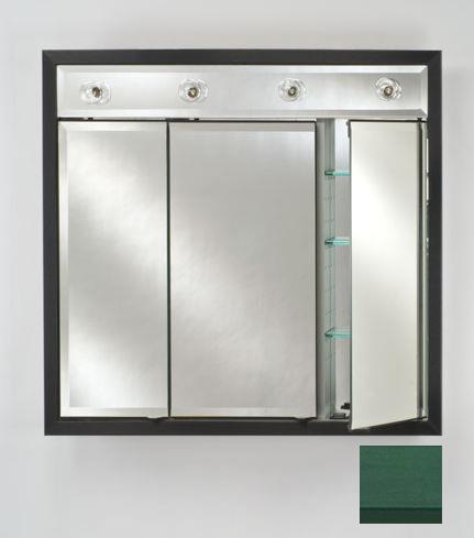 Afina Corporation TD LC4740RCOLGN 47 in.x 40 in.Recessed Contemporary Integral Lighted Triple Door   Colorgrain Green