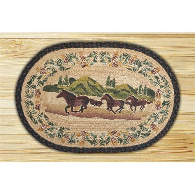 Capitol Importing 90 674 Mountain Horse   20 in. x 30 in. Hand Print Oval