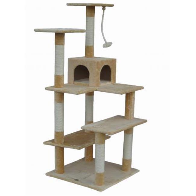 Go Pet Club F55 65 in. Beige Cat Tree