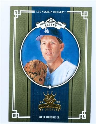 Autograph Warehouse 33371 Orel Hershiser Baseball Card Donruss Diamond Kings 2005 No. 289 Los Angeles Dodgers   Mint Condition 
