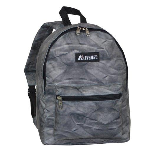 Everest 1045KP GRY ROCK Basic Pattern Backpack   Grey