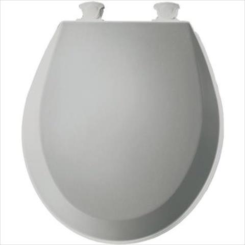 Church Seat 500EC 162 14.375 in.W Lift Off Round Closed Front Toilet Seat in Silver