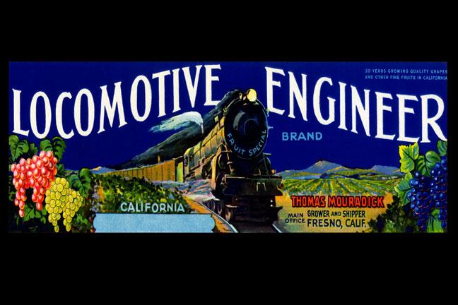 Buy Enlarge 0 587 22990 xP20x30 Locomotive Engineer Brand California Grapes  Paper Size P20x30