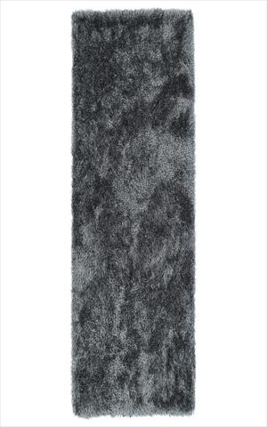 Hand Tufted Silky Shag Grey Rug (2'3 x 8')