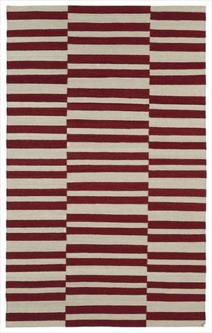 Kaleen Rugs NOM01 25 912 Nomad Collection Wool Flat Weave Red Rectangle Rug Size 9 ft. x 12 ft.