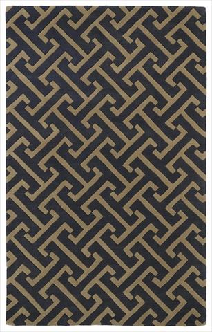 Hand tufted Cosmopolitan Charcoal/ Brown Wool Rug (8' x 11')