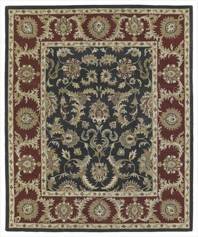 Kaleen Rugs 4052 68 912 Solomon Wool Hand Tufted, Graphite, Rectangle Rug 9 x 12 ft.