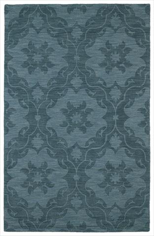 Kaleen Rugs IPC03 78 811 Imprints Classic Wool Hand Tufted Turquoise Rectangle Rug 8 ft. x 11 ft.