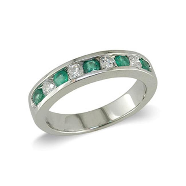 14K Gold Emerald and Diamond Ring Size 8.5