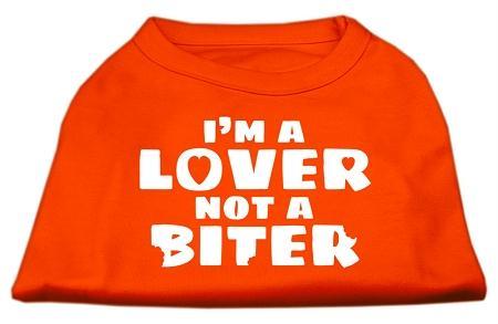 Mirage Pet Products 51 42 MDOR Im a Lover not a Biter Screen Printed Dog Shirt Orange Med   12