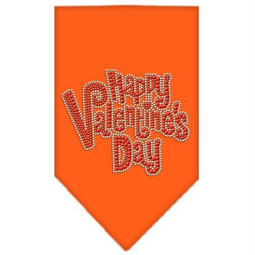 Mirage Pet Products 67 84 SMOR Happy Valentines Day Rhinestone Bandana Orange Small 