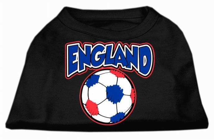 Mirage Pet Products 51 145 XLBK England Soccer Screen Print Shirt Black XL   16