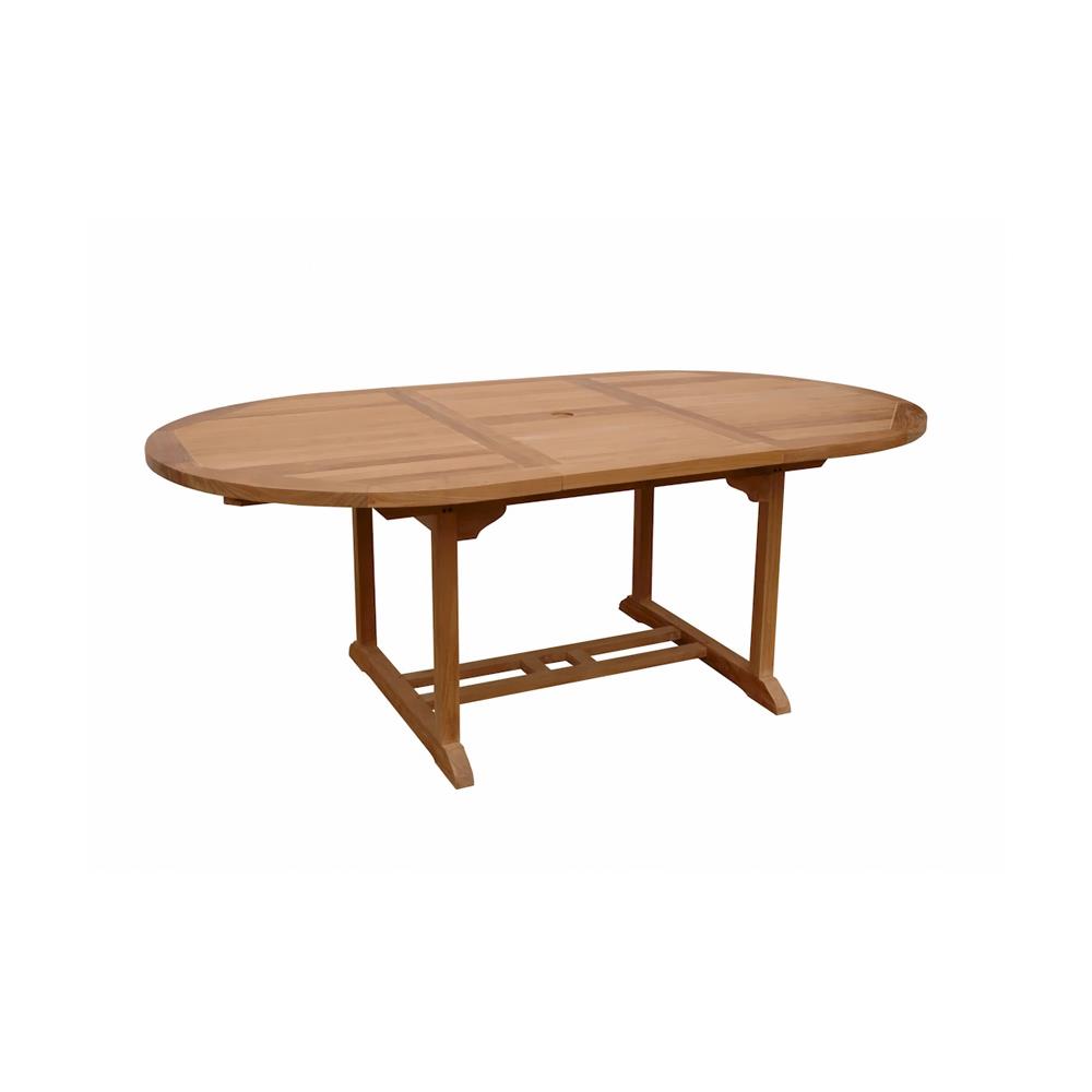 Anderson Teak Patio Lawn Furniture Bahama 71" Oval Extension Table Extra Thick Wood