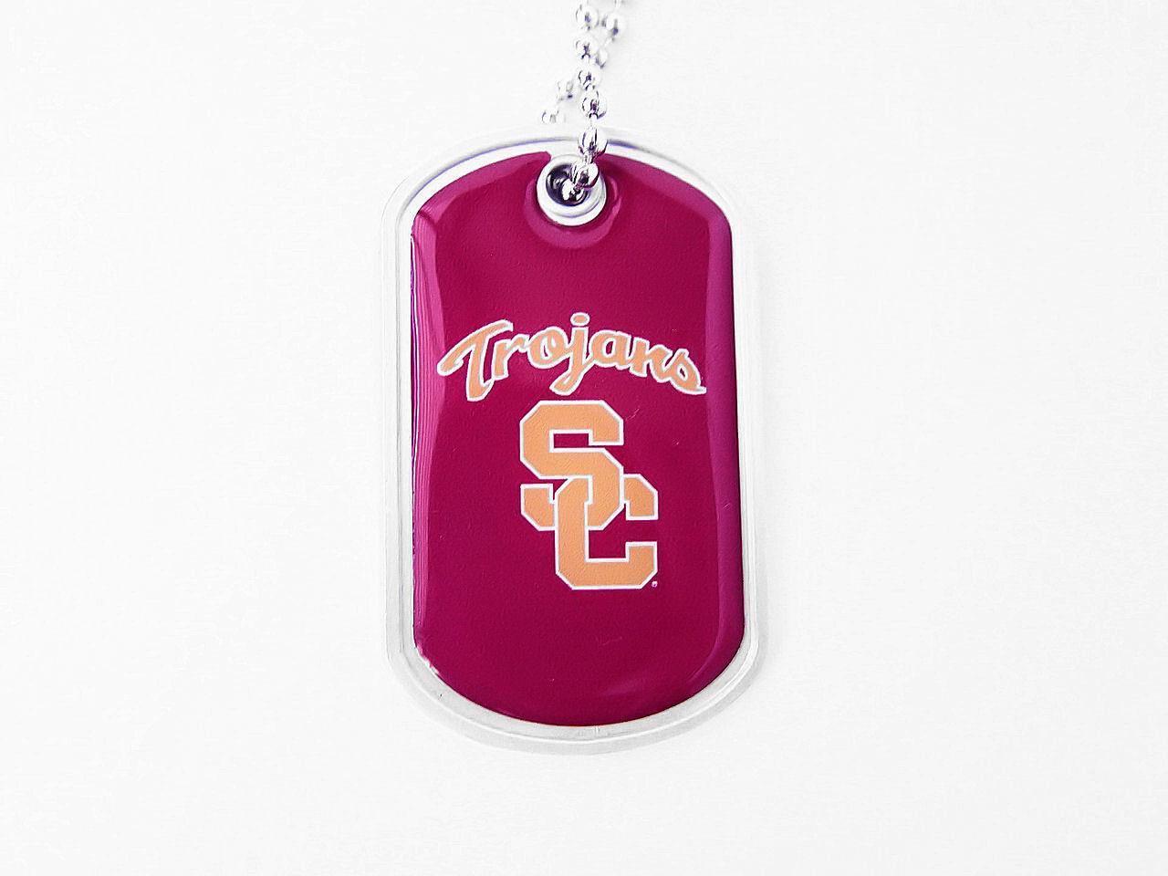 University of Southern California Trojans Dog Fan Tag Necklace   NCAA 