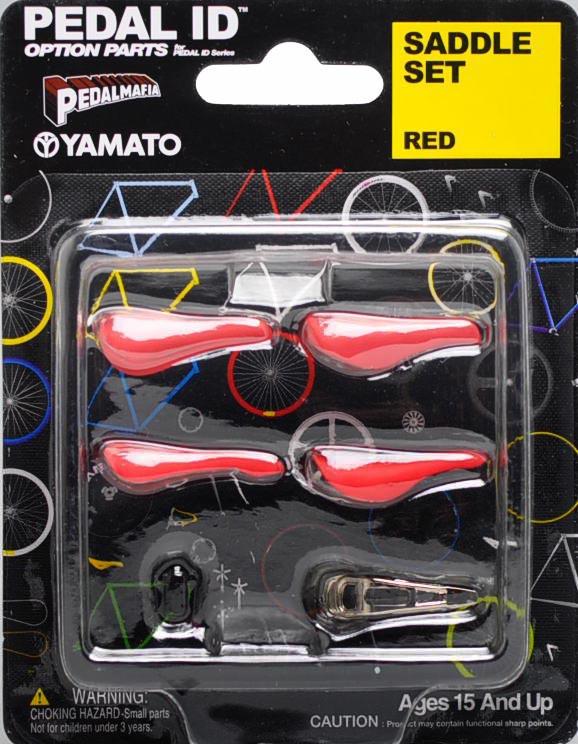 Pedal Id 1:9 Scale Bicycle: Saddle Set: Red