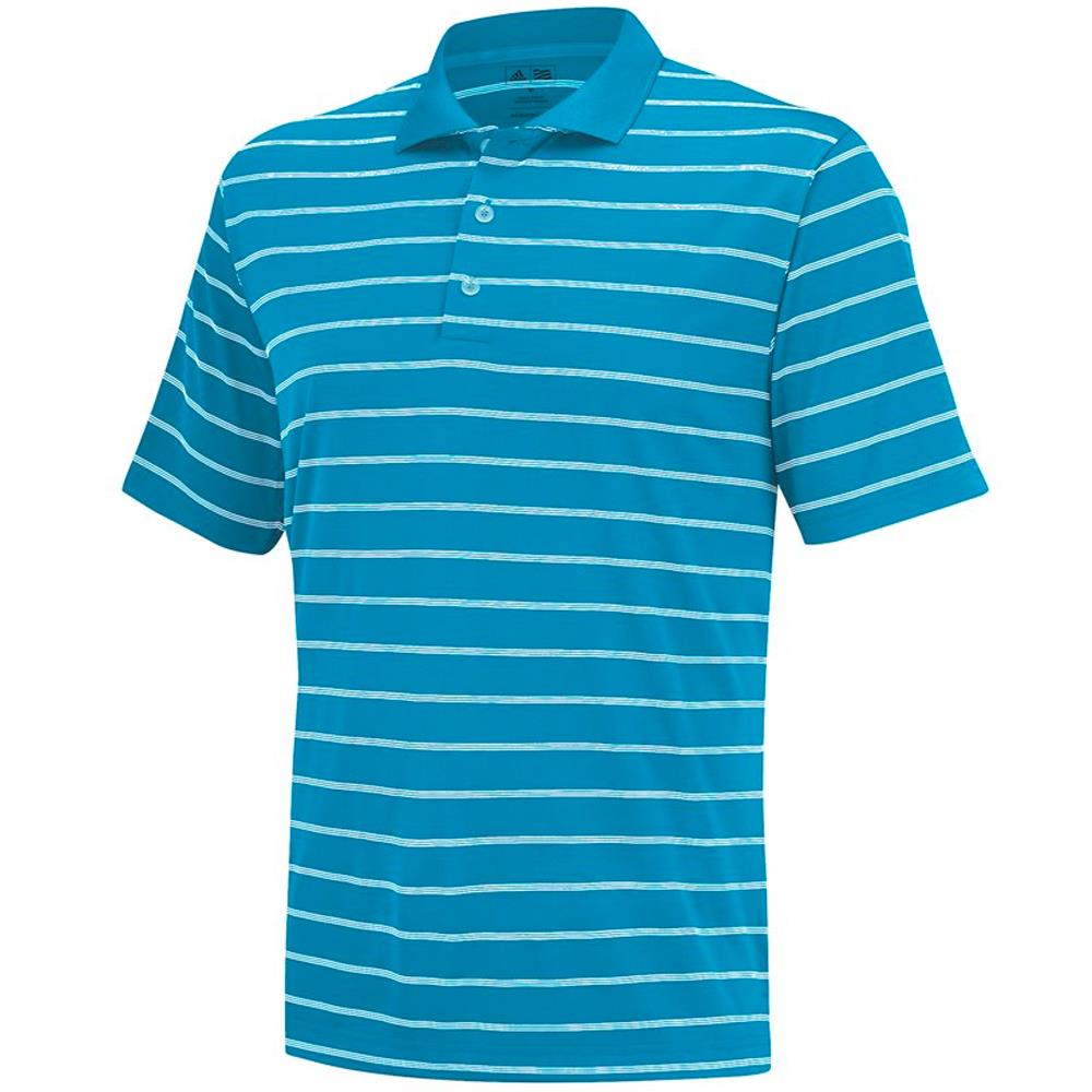 Adidas 2015 Men's Puremotion 2 Color Stripe Jersey Polo Shirt (Light Pink/White   L)