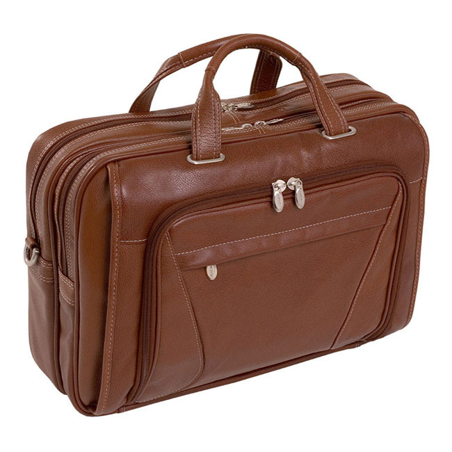 Mcklein Irving Park Leather Double Compartment Laptop Case