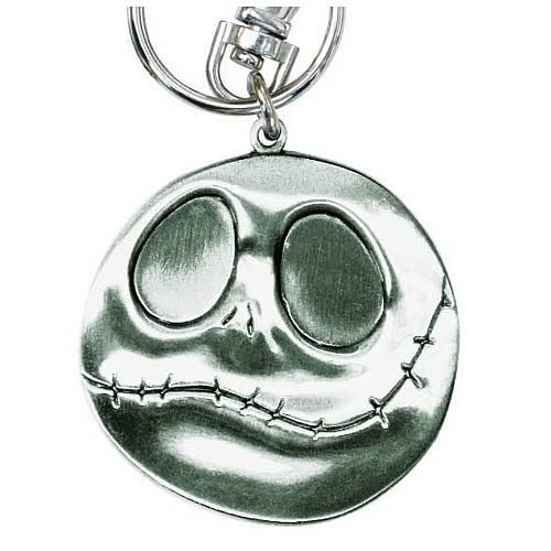 Nightmare Before Christmas Jack Skull Pewter Keychain