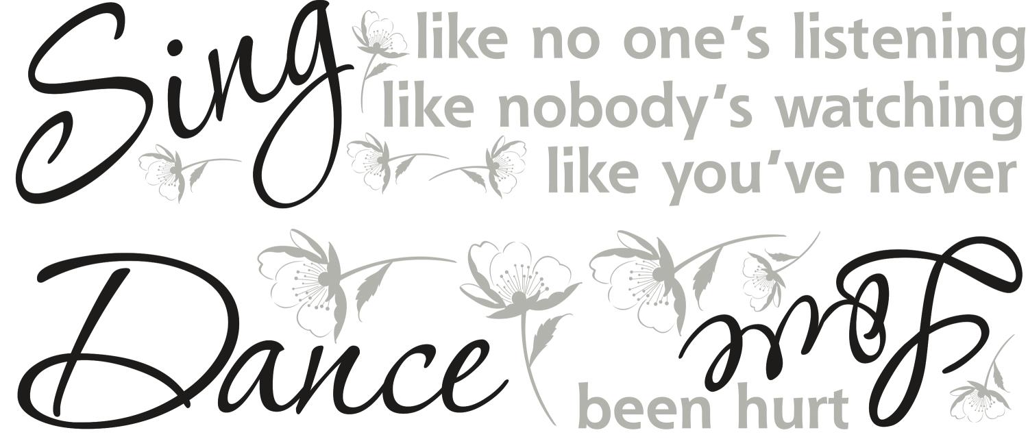 RoomMates RMK1552SCS Dance, Sing, Love Peel and Stick Wall Decals