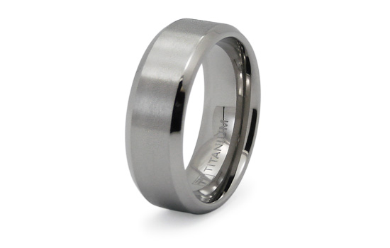 Titanium Satin Finished 8mm Ring