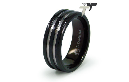 Black Titanium Men's Ring