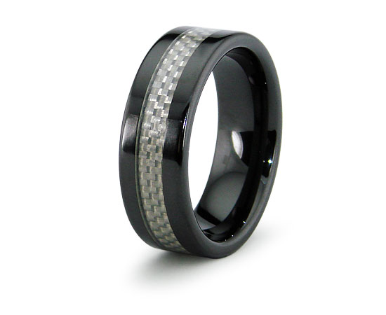 Ceramic Ring with Carbon Fiber Inlay 8mm