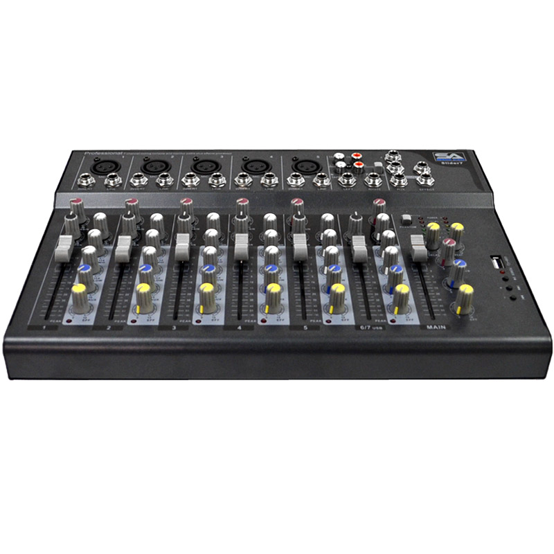 Seismic Audio   Slider7   7 Channel Mixer Console with USB Interface