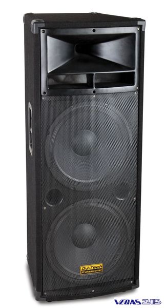 DJ TECH VEGAS 215 1500W DUAL 15" 3 WAY DJ PRO SPEAKER