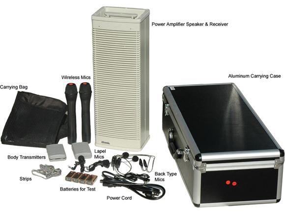 Hisonic PA 683S 120 Watt PA System with Dual VHF Wireless Microphone System