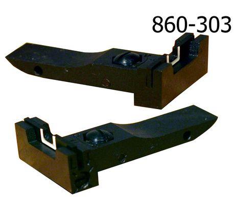 Kensight Accro Rear Sight with Square Blade and White OutLine, Black 860 303