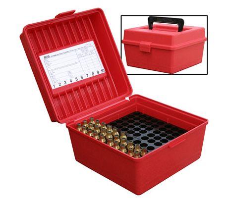 Deluxe R 100 Series Small Rifle Ammo Box   100 Round   Red