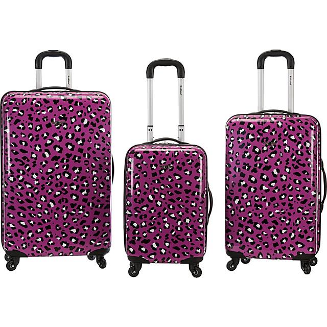 Rockland Luggage Snow Leopard 3 Pc Polycarbonate Luggage Set