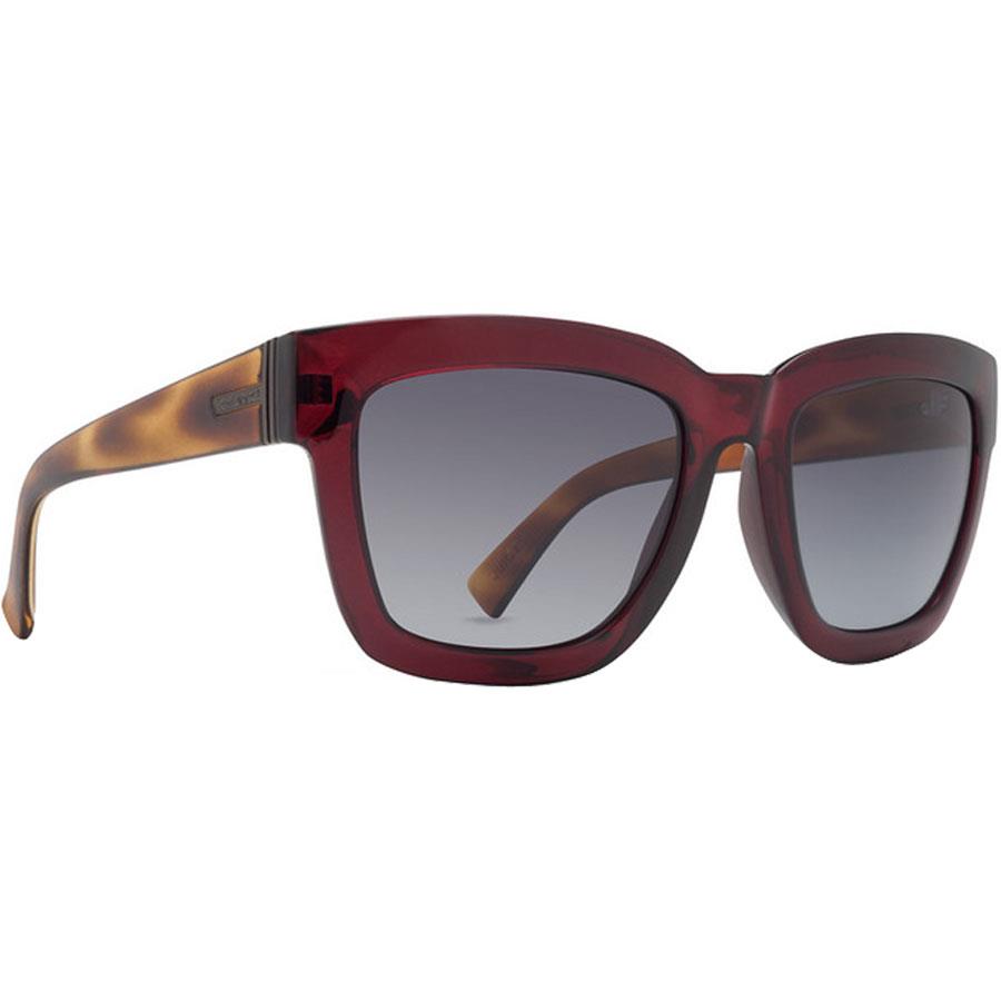 VonZipper Women's Juice Sunglasses, Maroon Tortoise Crystal/Grey Gradient,56 mm