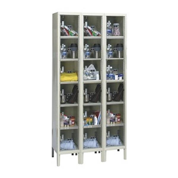 Unassembled Locker, 6 Tier, W 36, D15, Parchment