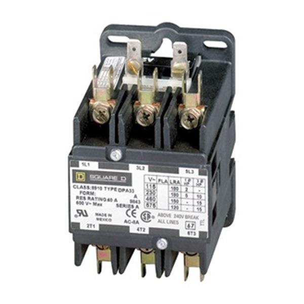 DP Contactor, 208/240VAC, 90A, Open, 3P